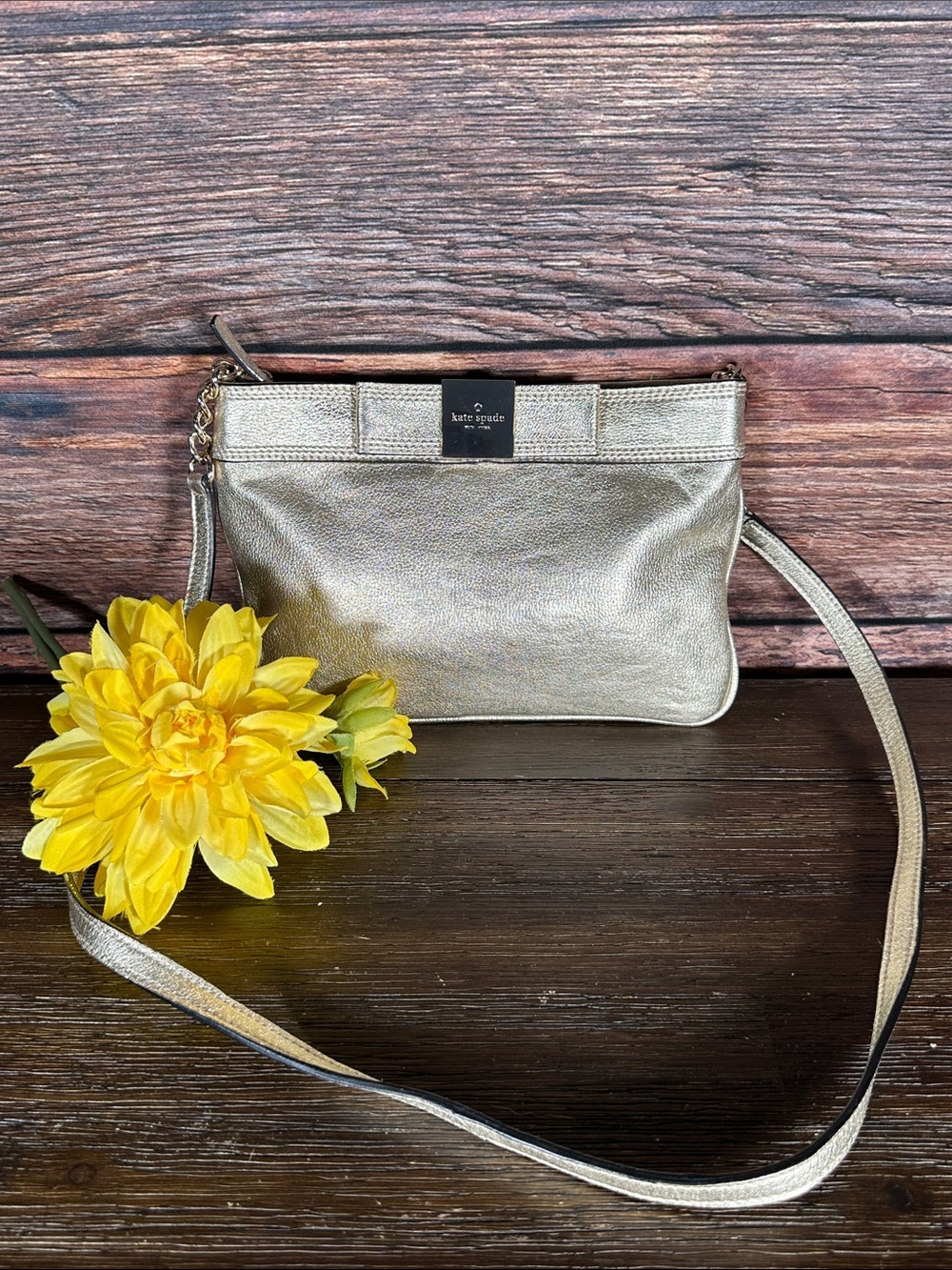 kate spade Primrose Hill Arica Metallic Gold Crossbody!